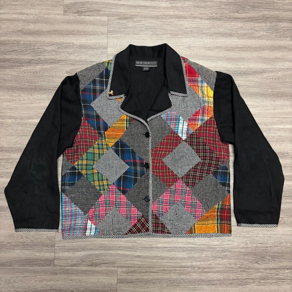 Vintage New Identity Patchwork Blazer